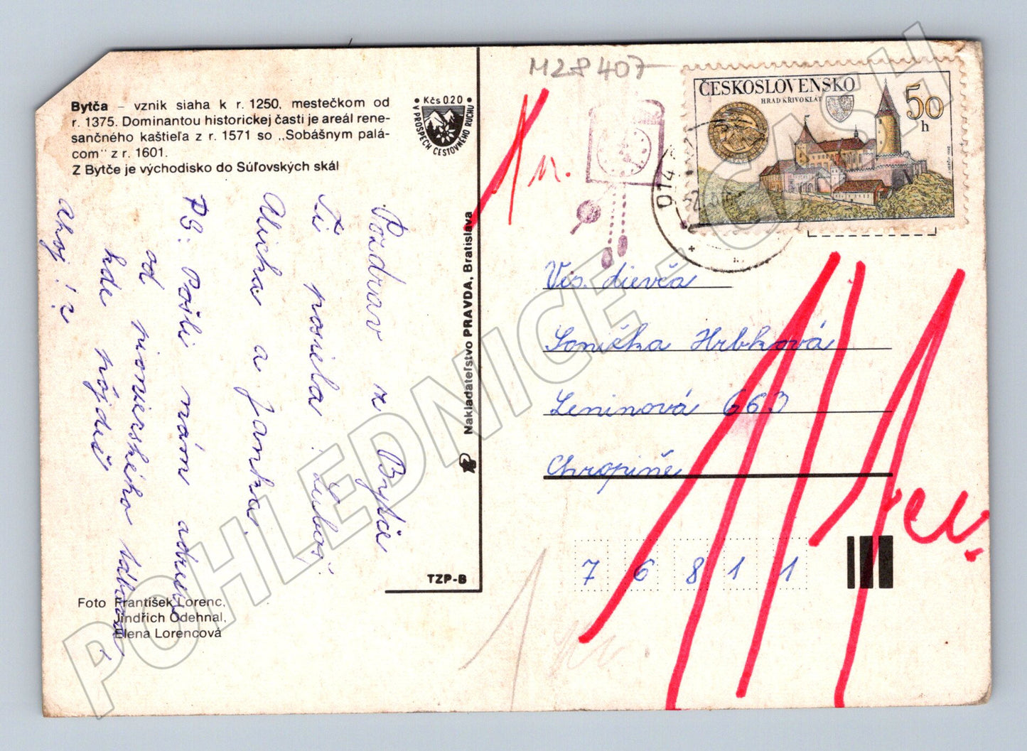 Pohlednice Slovensko Bytča různé pohledy 1960s (M28407)