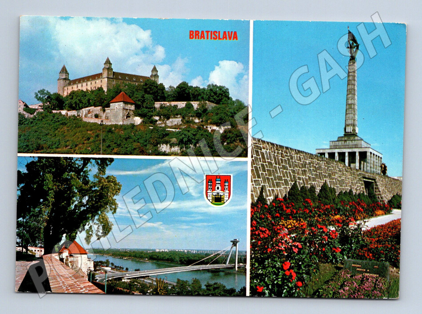 Pohlednice Slovensko Bratislava hrad Slavín Most SNP (M28409)