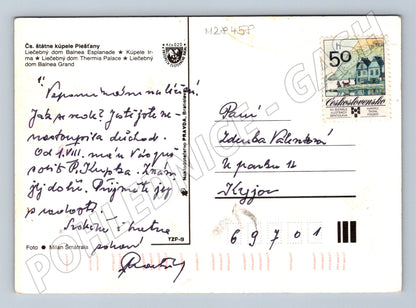 Pohlednice Slovensko Piešťany lázeňské budovy 1970 (M28458)