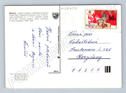 Pohlednice Slovensko Bojnice zámek a lázně 1982 (M28459)
