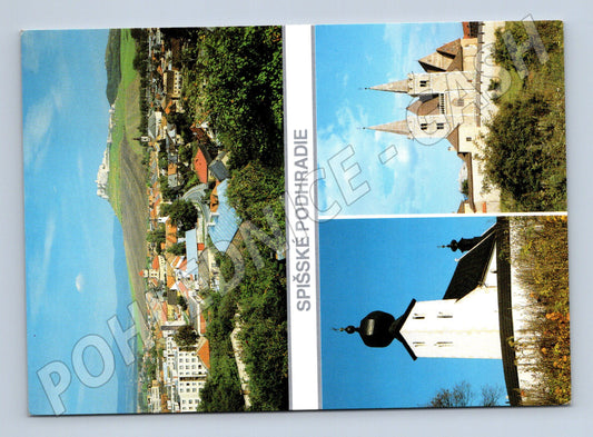 Pohlednice Slovensko Spišské Podhradie hrad kostel (M28465)