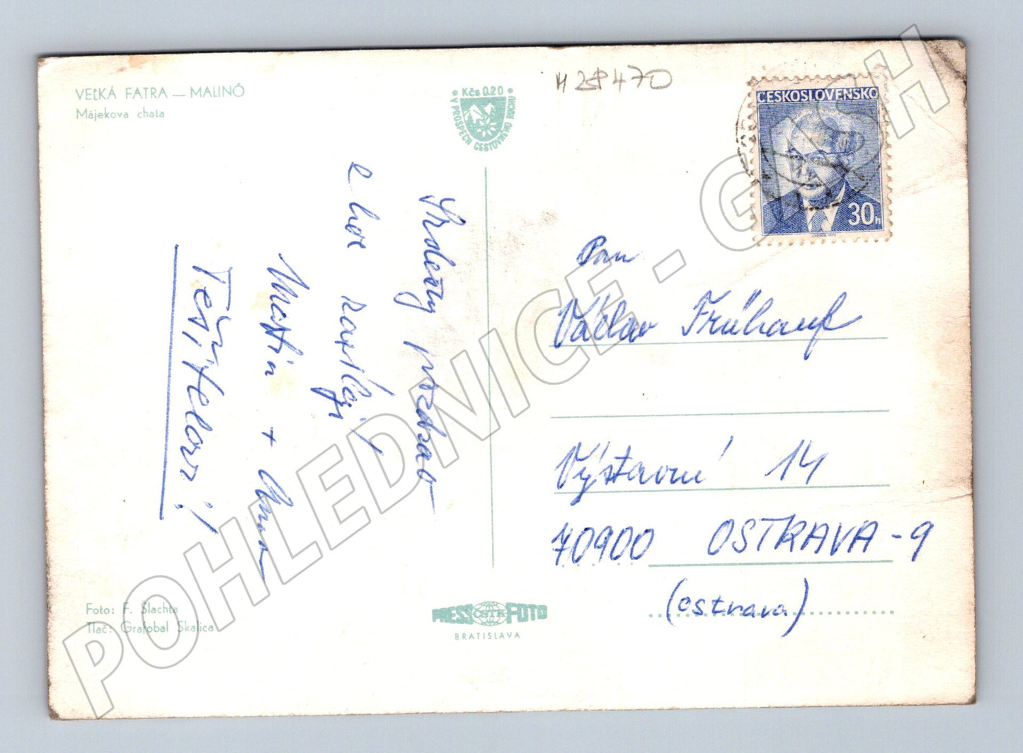 Pohlednice Slovensko Májekova chata Malinô (M28470)