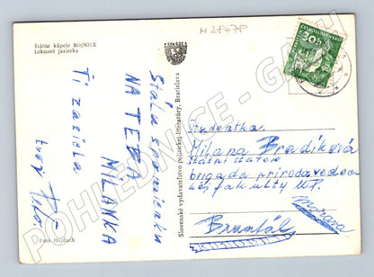 Pohlednice Slovensko Bojnice lázeňský park 1957 (M28478)