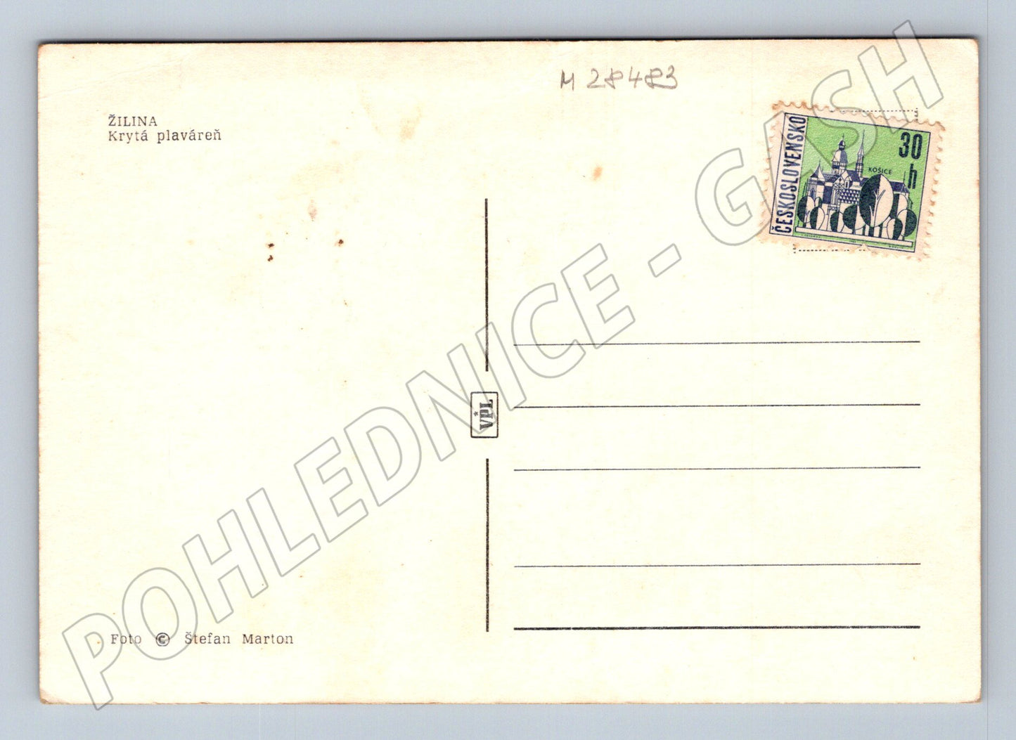 Pohlednice Slovensko Žilina krytá plaváreň (M28483)