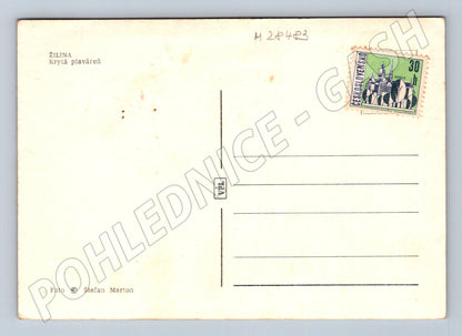 Pohlednice Slovensko Žilina krytá plaváreň (M28483)