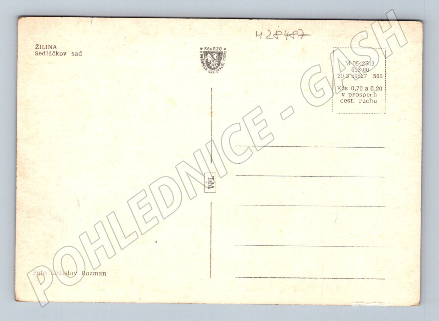 Pohlednice Slovensko Žilina Sedláčkov sad socha (M28487)