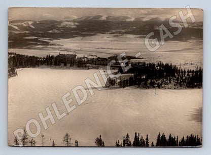 Pohlednice Slovensko Štrbské pleso zimní krajina 1942 (M28488)
