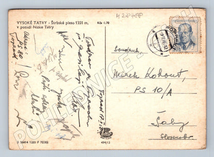 Pohlednice Slovensko Štrbské pleso zimní krajina 1942 (M28488)