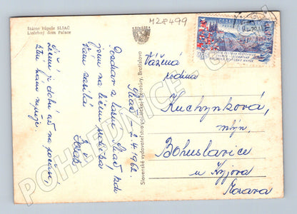 Pohlednice Slovensko Sliač lázně Léčebný dům Palace 1962 (M28499)