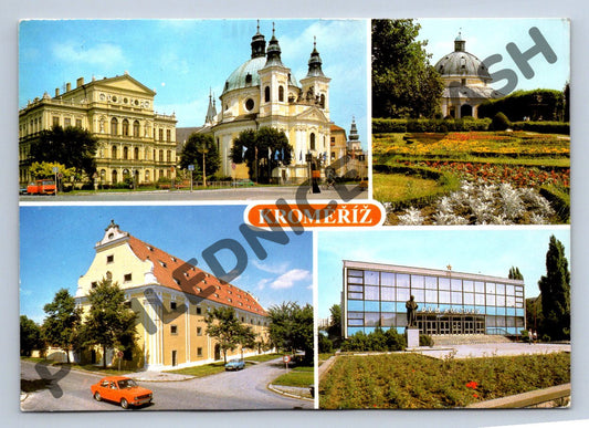 Pohlednice Kroměříž - historická pohlednice s koláží památek (M285)