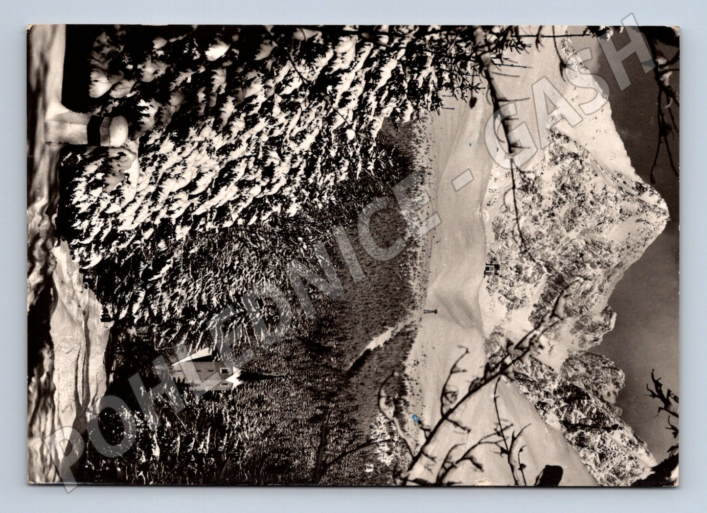 Pohlednice Slovensko Vysoké Tatry Lomnický štít zima 1962 (M28518)