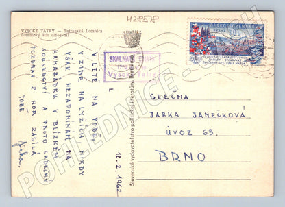 Pohlednice Slovensko Vysoké Tatry Lomnický štít zima 1962 (M28518)