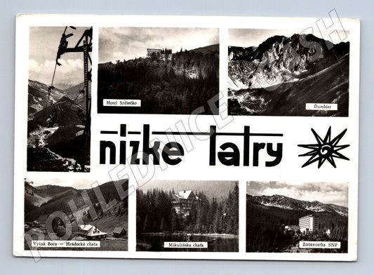 Pohlednice Slovensko Nízké Tatry koláž 1968 (M28531)