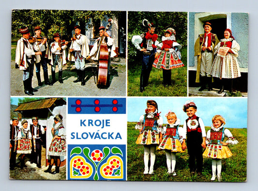 Pohlednice Slovácko kroje lidové tance (M28537)