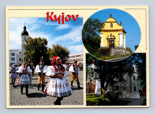 Pohlednice Kyjov kroje kaple náměstí 2003 (M28539)
