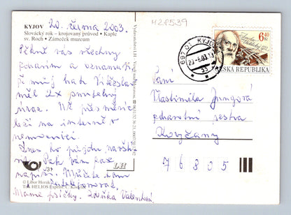 Pohlednice Kyjov kroje kaple náměstí 2003 (M28539)