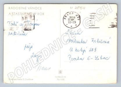 Postcard Santa Claus drawing Christmas motif (M2854)