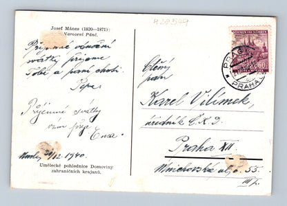 Pohlednice Josef Mánes Narození Páně 1940 (M28549)