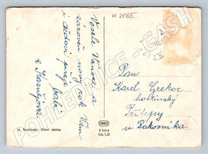 Postcard Max Švabinský Winter Blizzard (M2855)