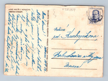 Pohlednice Ostrava V. Wonsche Cestou s haldy 1930 (M28559)