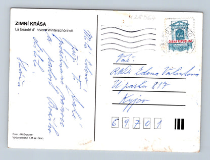Pohlednice zimní krajina kolem 1993 (M28564)
