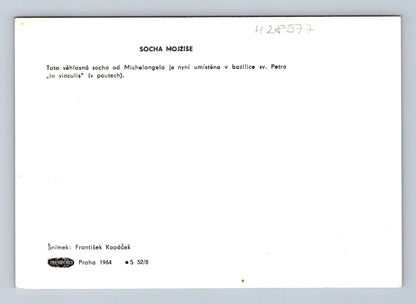 Pohlednice Itálie socha Mojžíše Michelangela 1964 (M28577)
