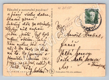 Postcard Vojtěch Sedláček winter landscape (M2858)