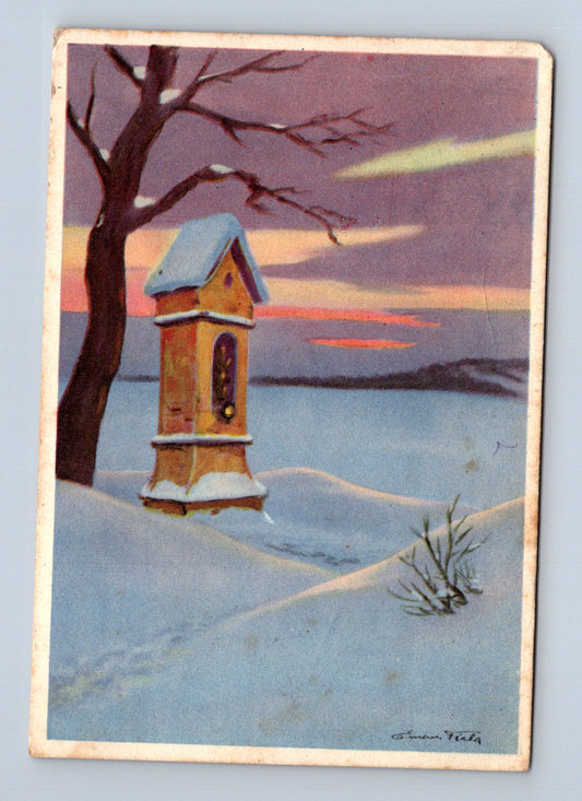 Pohlednice Oton Vocha zimní motiv (M28588)