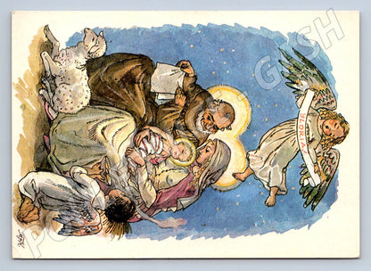Postcard Birth of Jesus M Fischerová Kvěchová (M2859)