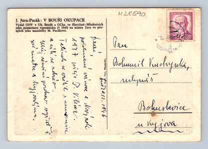 Pohlednice J. Jura-Pacák V bouři okupace 1946 (M28590)