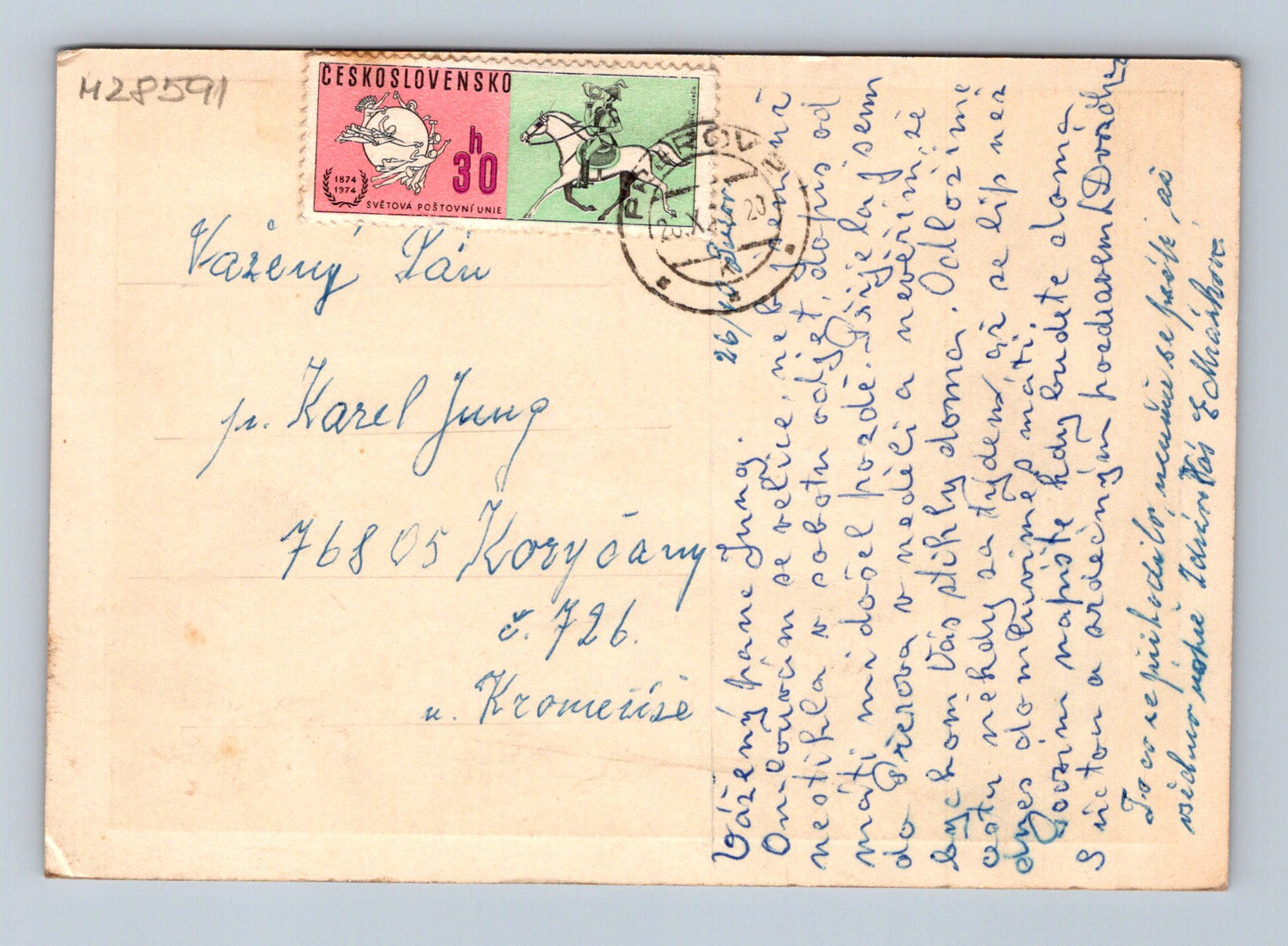 Pohlednice Koryčany panorama 1936 (M28591)