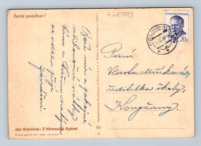Pohlednice Z Německé Rybné Jan Slavíček 1935 (M28593)