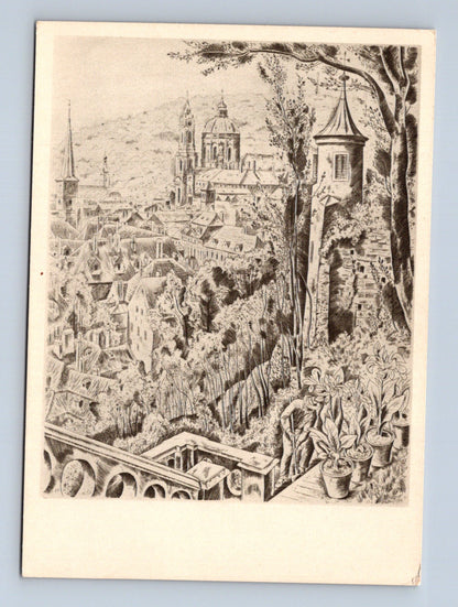 Pohlednice Praha umělecká grafika Cyril Bouda (M28595)