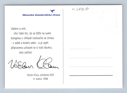 Pohlednice Karikatura Václava Klause ODS 1998 (M28618)