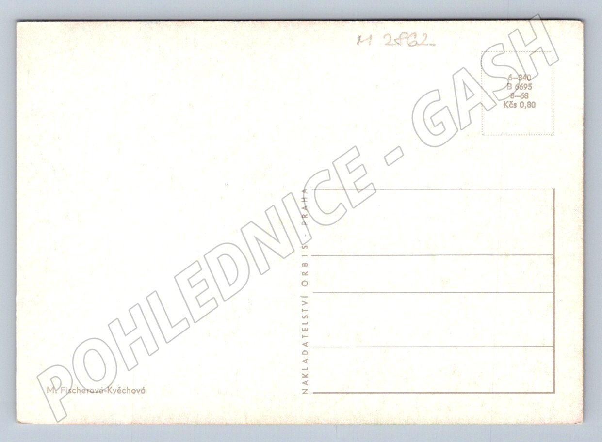 Postcard children in traditional costume M Fischerová Kvěchová (M2862)