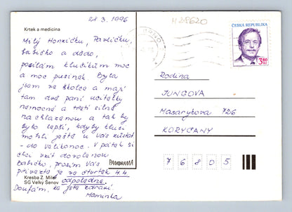 Pohlednice Krtek pod vodou ryby 1996 (M28620)