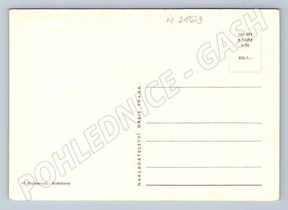 Postcard M Fischerová Kvěchová angels winter (M2863)