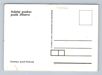 Pohlednice ilustrace Josef Paleček stylizovaný býk (M28640)
