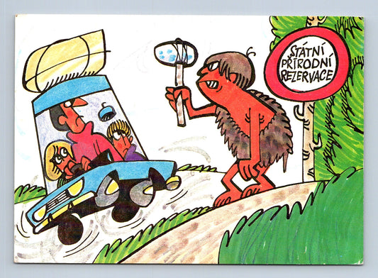 Pohlednice humor Státní přírodní rezervace 1981 (M28644)