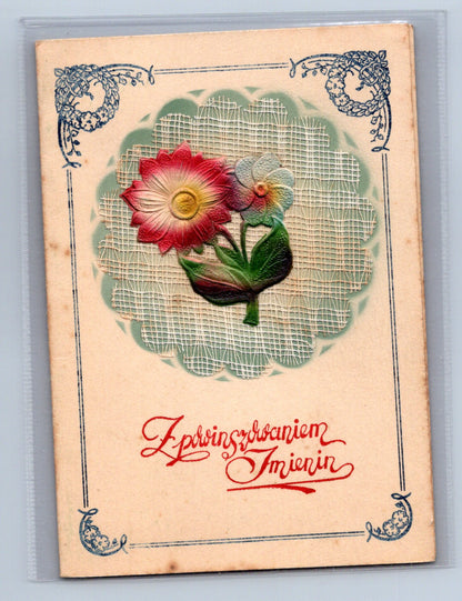 Pohlednice Polsko květiny blahopřání 1951 (M28653)