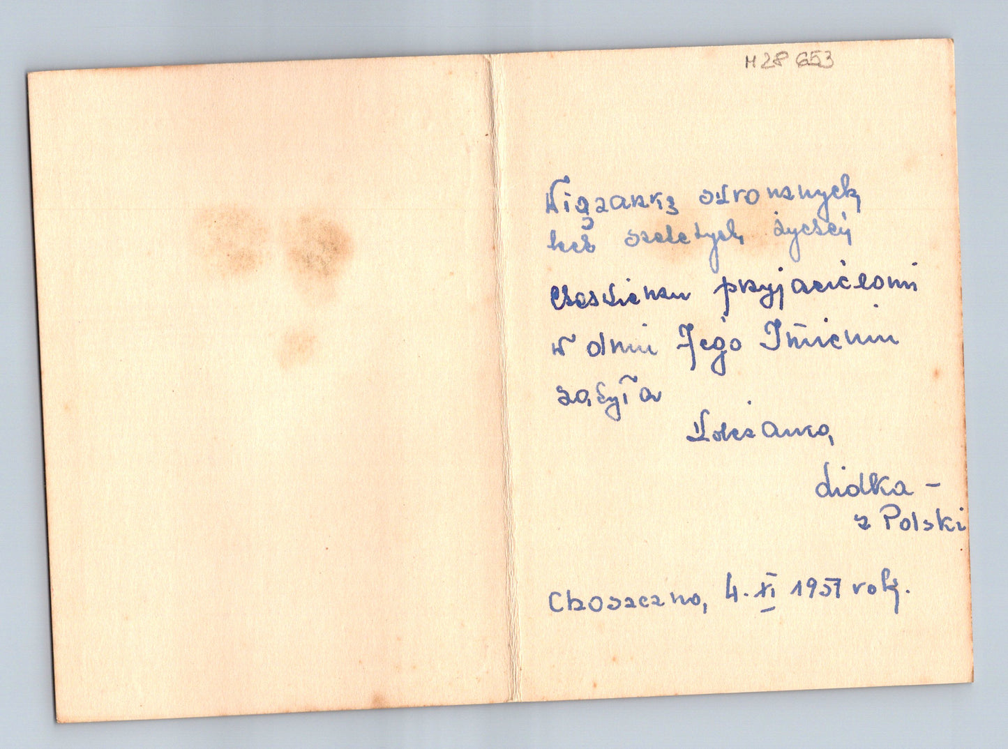 Pohlednice Polsko květiny blahopřání 1951 (M28653)
