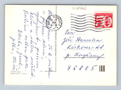 Pohlednice Kytice červených květů 1981 (M28663)
