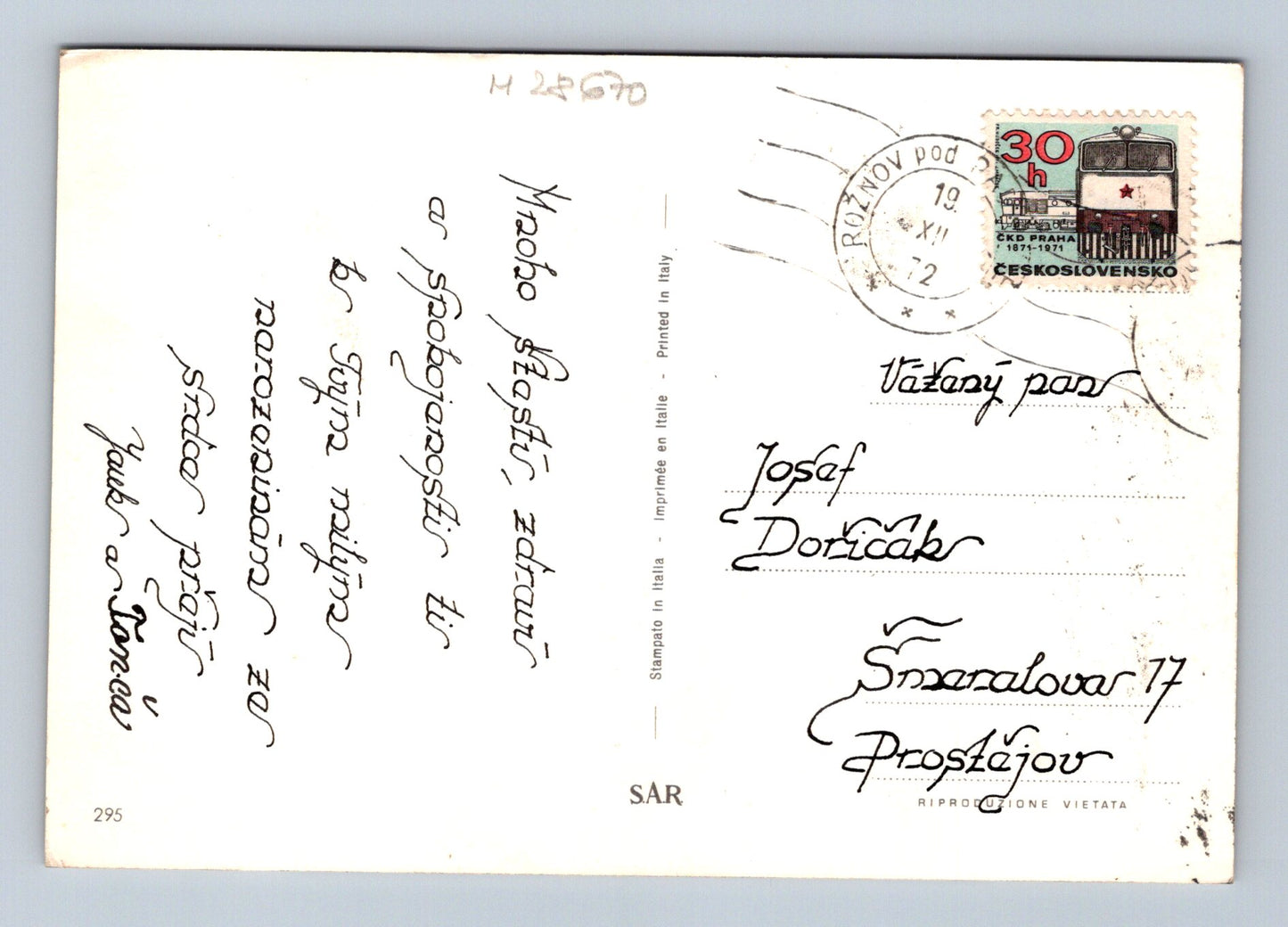 Pohlednice Kytice růží 1942 (M28670)