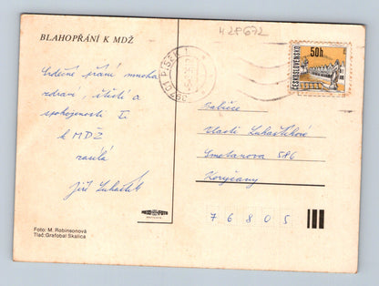 Pohlednice MDŽ tulipány 1968 (M28672)