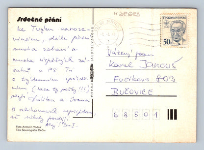 Pohlednice květiny v hrnečku 1985 (M28683)