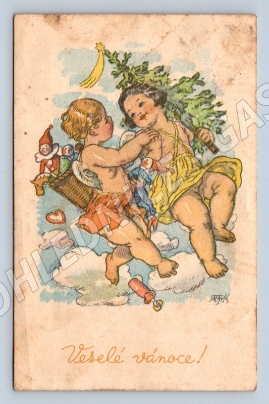 Postcard Easter children's motifs with dedication (M2869)