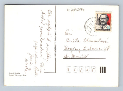 Pohlednice žluté růže cca 1950 (M28694)