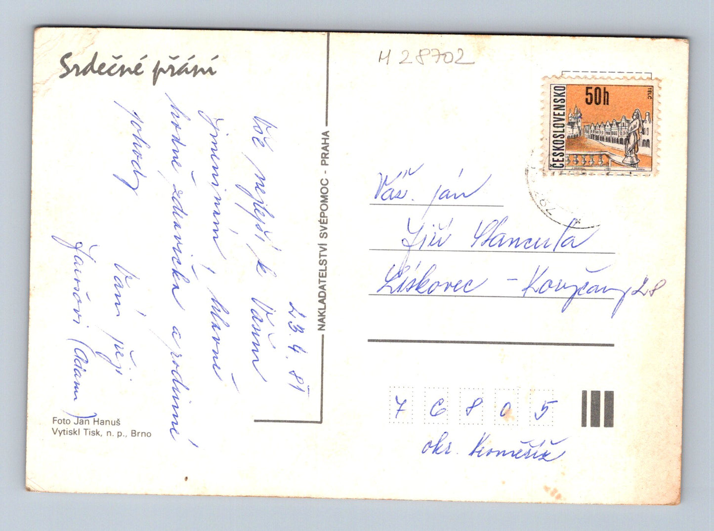 Pohlednice Kytice zvonků 1961 (M28702)