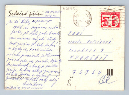 Pohlednice Šeřík květiny 1950 (M28712)