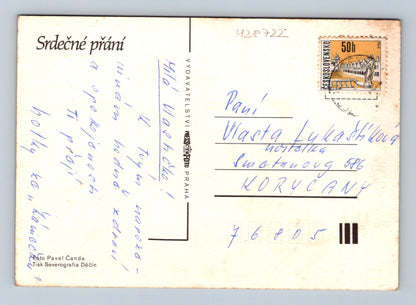 Pohlednice Květiny měsíček v květináči 1972 (M28722)